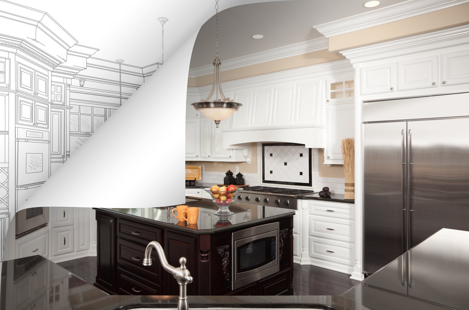 Kitchen Photo Page Corner Flipping